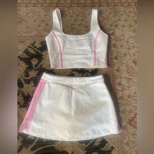 Tiger mist white and pink tennis set